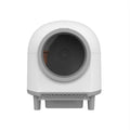 White automatic enclosed cat litter box with self-cleaning function for cats 1-10kg