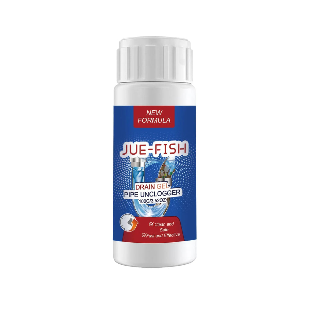 100g pipe dredge agent bottle for sewer and toilet cleaning, dimensions 11cm by 4.3cm