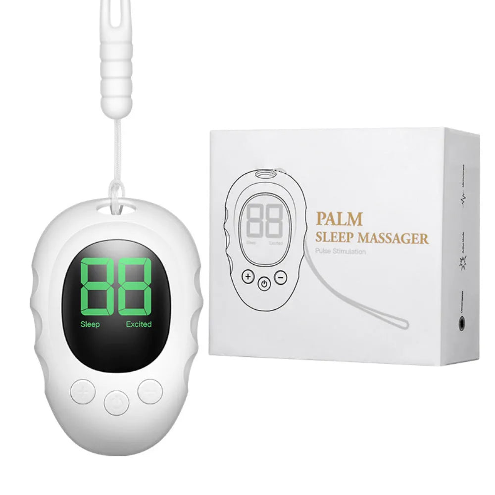 Silicone sleep aid hand grip device in black, green or white colour with rechargeable battery and remote control