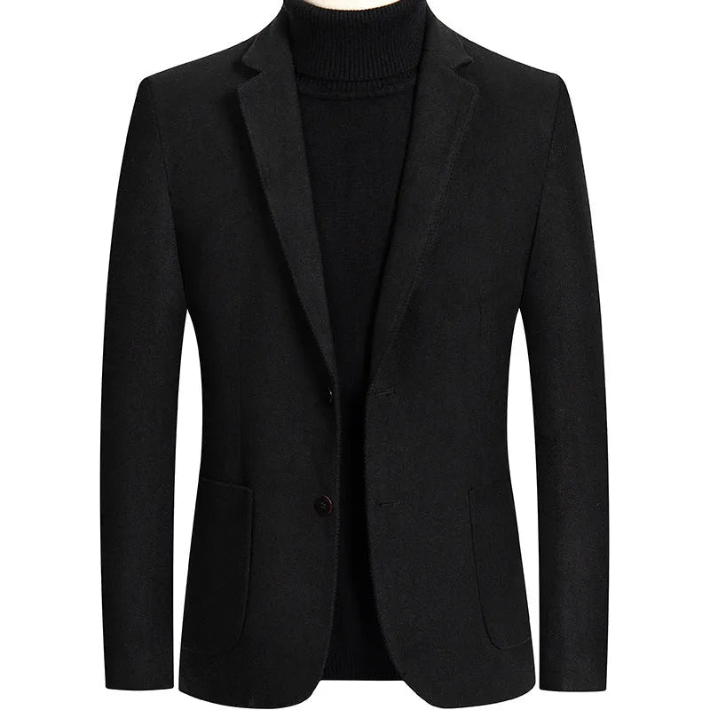 Men's slim fit wool suit in grey colour with non-ironing fabric for autumn winter wear