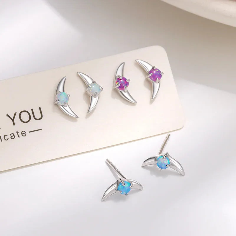 925 sterling silver geometric earrings with electroplated finish and stone accents in gold or platinum tone