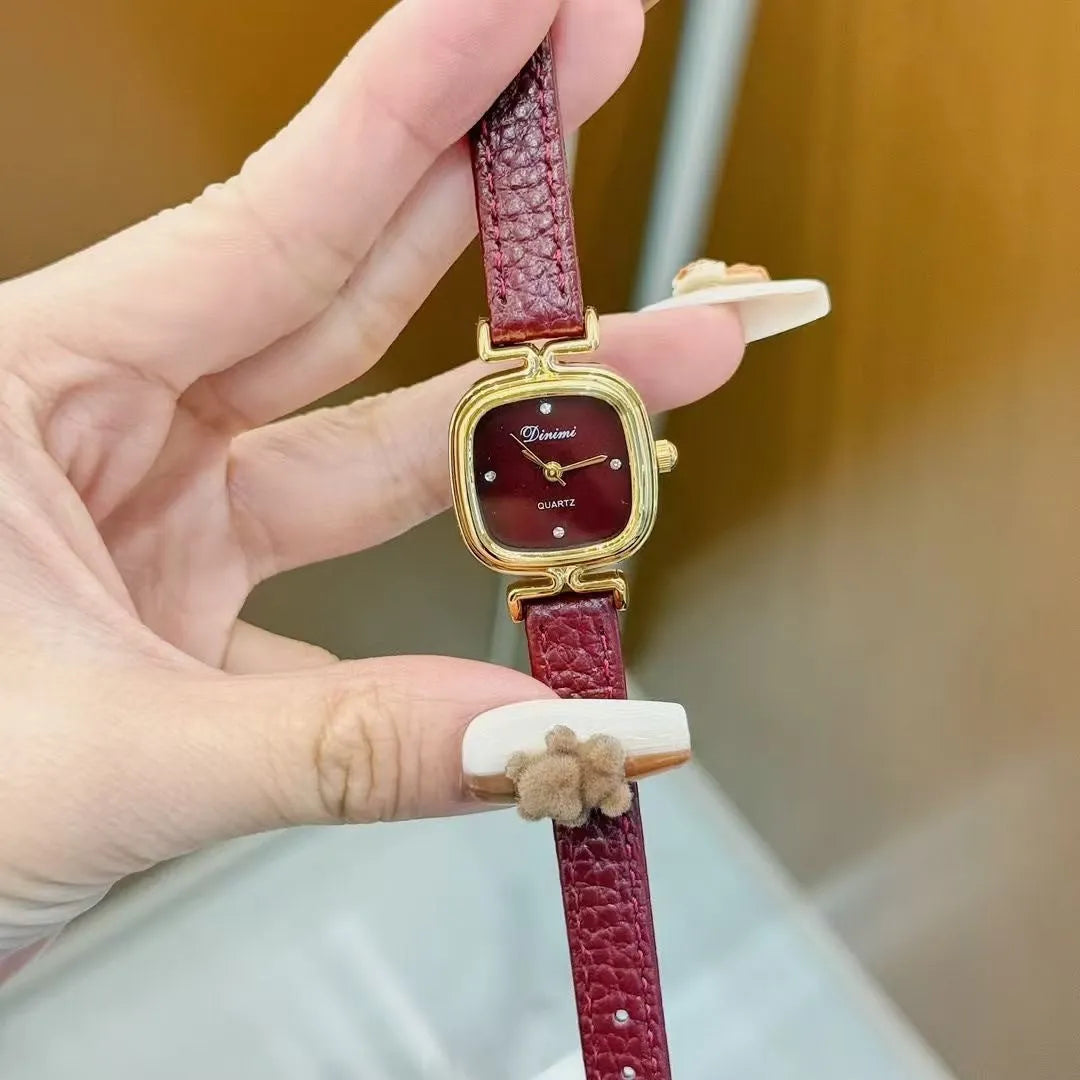 Women's alloy watch with Chinese-style design options like camellia and octagonal patterns, 8mm thick case.