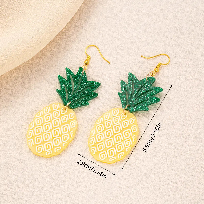 Acrylic coconut artocarpus heterophyllus drop earrings with alloy hooks in five style variations