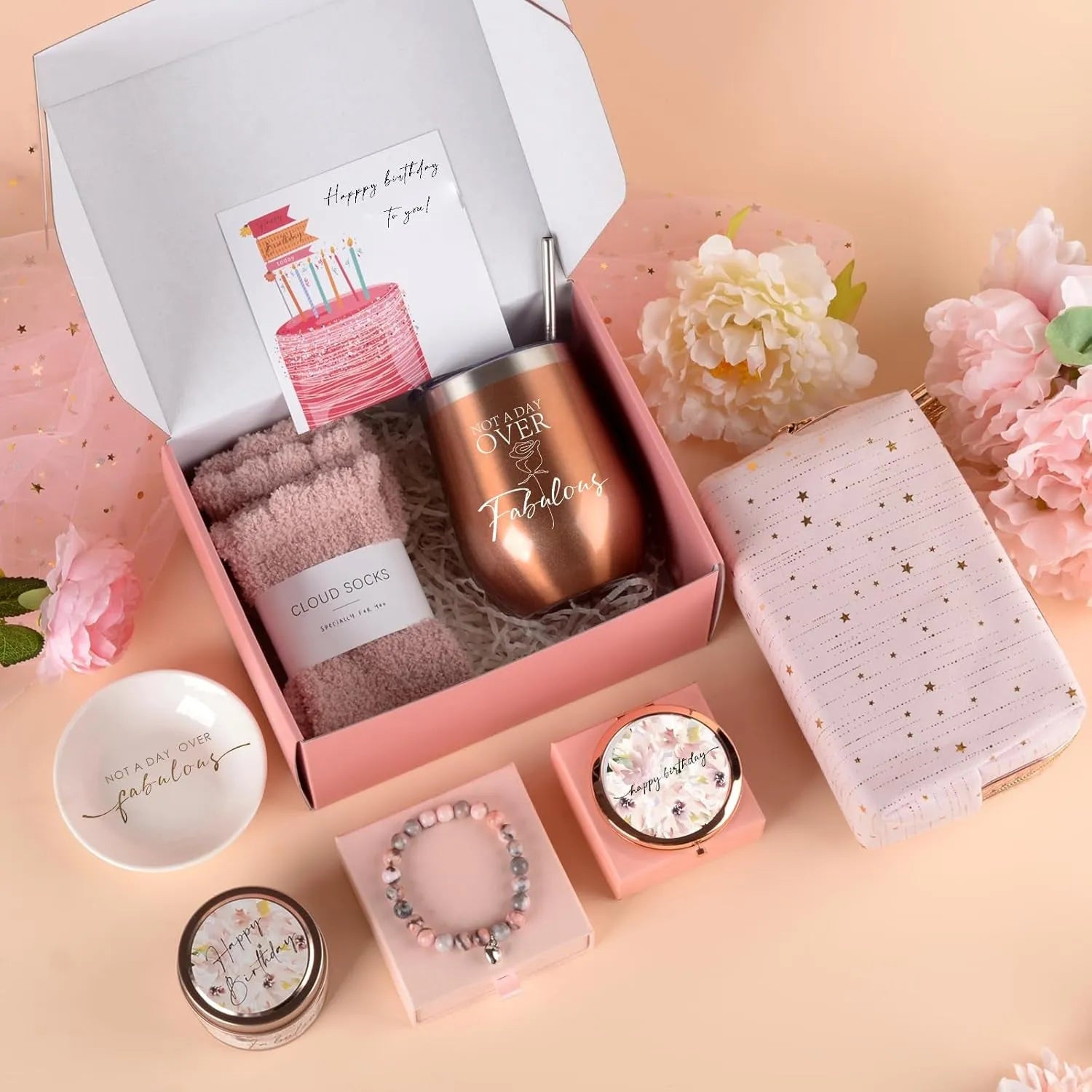 Soy wax aromatherapy candle bath set gift box in modern simplicity style with multiple colour suit options.