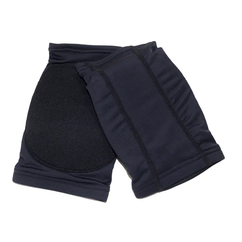 Ballet dance knee pads in skin colour and black with five size options for yoga and exercise knee protection
