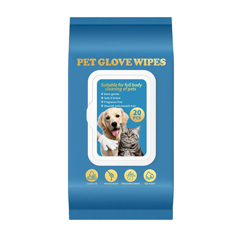 Disposable pet gloves for cat and dog bathing in multiple pack options