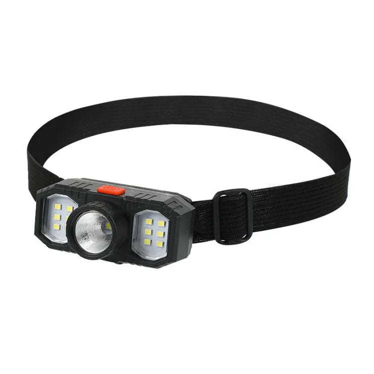 Mini USB rechargeable headlamp with strong 10W light and plastic construction