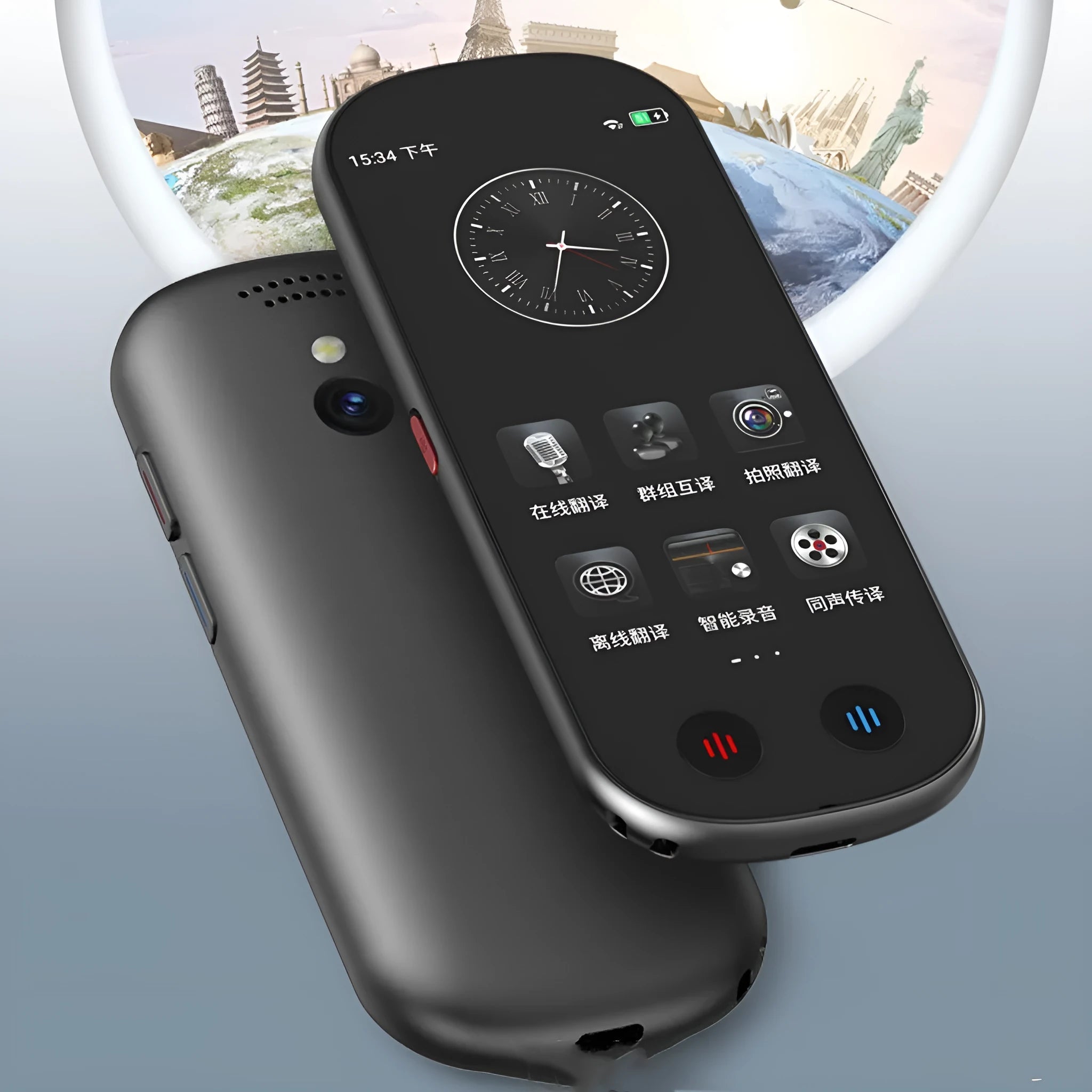 Black simultaneous interpretation translator for business use with wireless voice translation