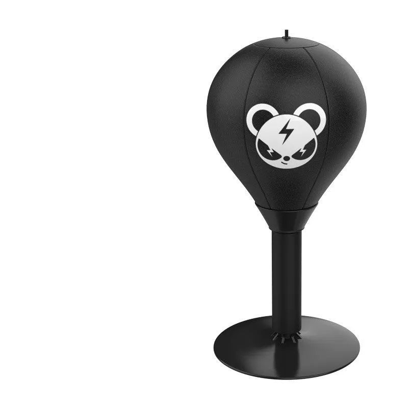 Tabletop boxing speed ball with suction cup base and inflatable PU leather sphere