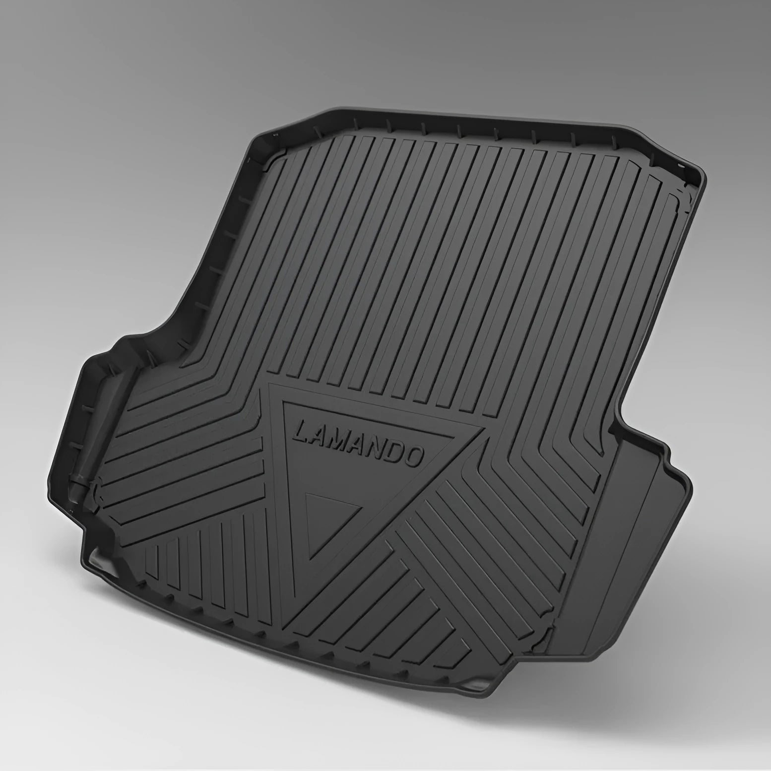 Black carbon fibre pattern TPE trunk pad for car boot protection