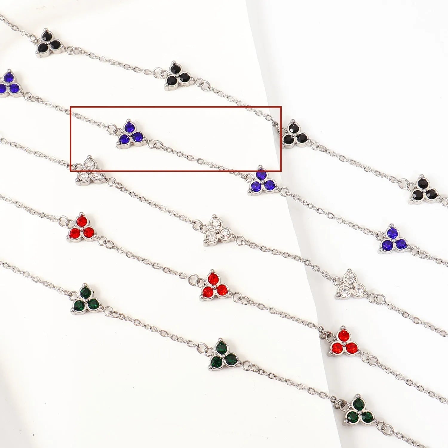 Women's geometric triangular bracelet with zircon gemstone in stainless steel gold tone or steel tone finish