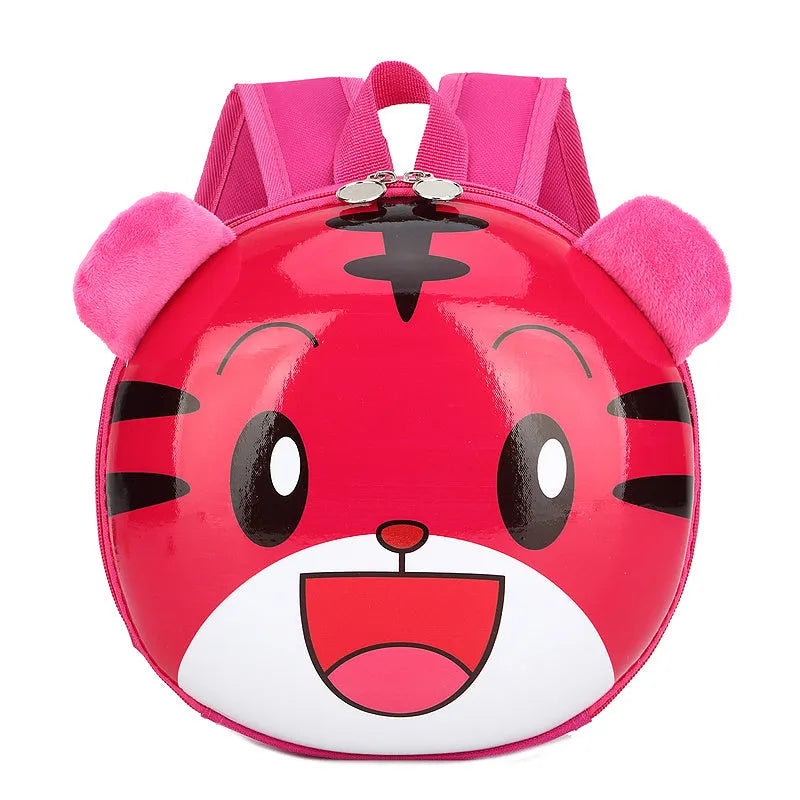 Hard shell children's backpack with cute cartoon animal design for kindergarten boys and girls