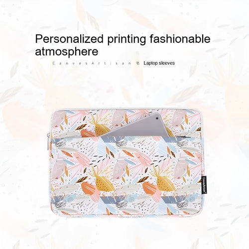 White 14 inch waterproof laptop inner bag made from PU leather with anti-shock protection