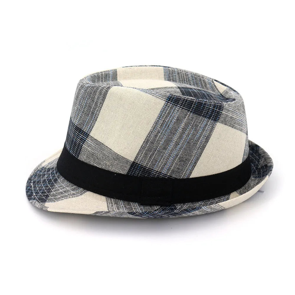 Blue polyester sun hat with bell crown design for outdoor travel sun protection