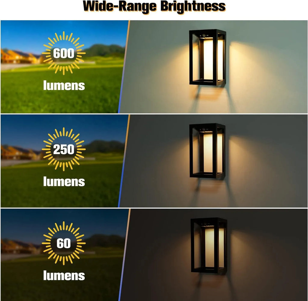 Modern Chinese design solar outdoor wall lamp with IP65 waterproof rating for garden installation