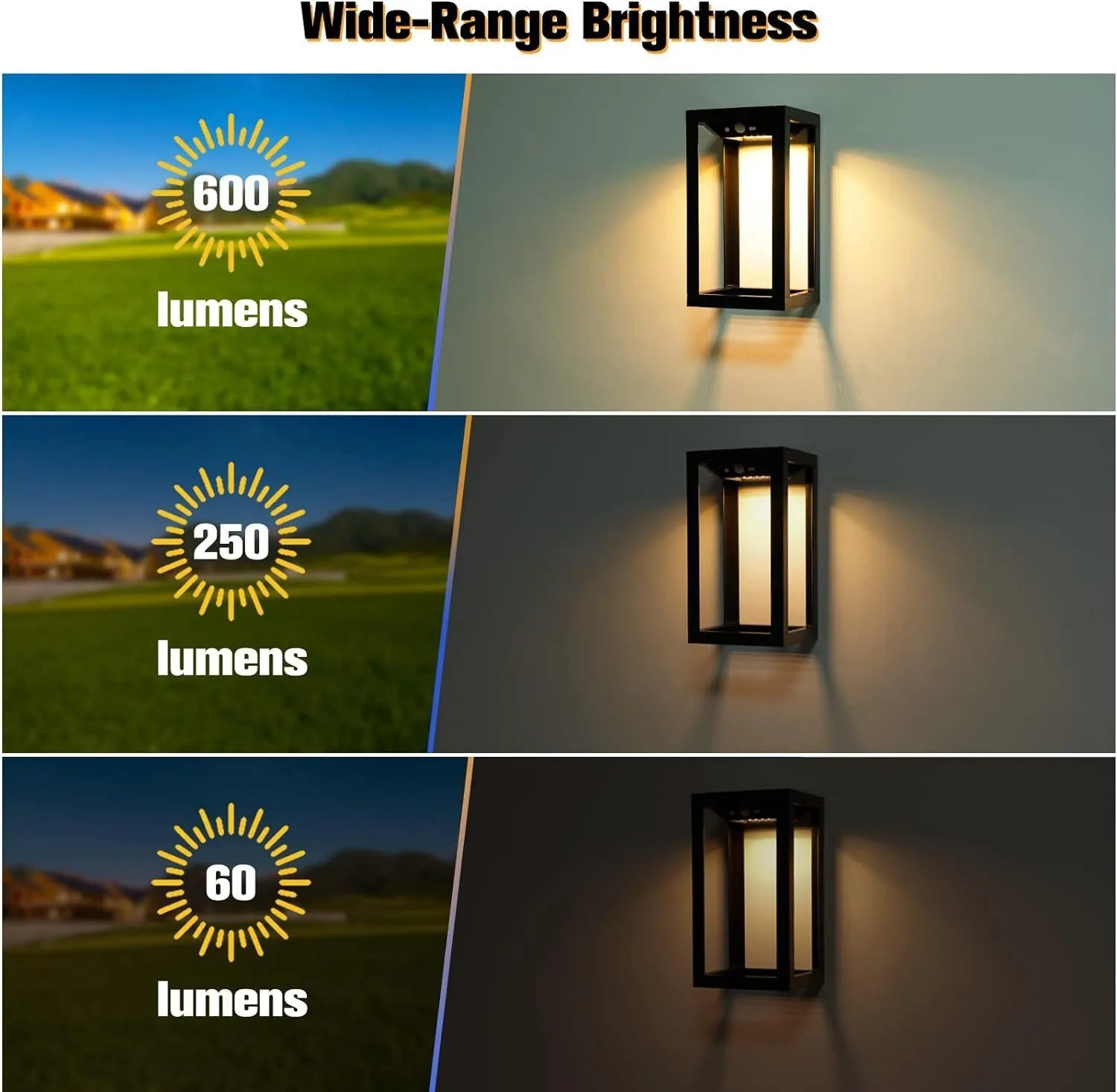 Modern Chinese design solar outdoor wall lamp with IP65 waterproof rating for garden installation