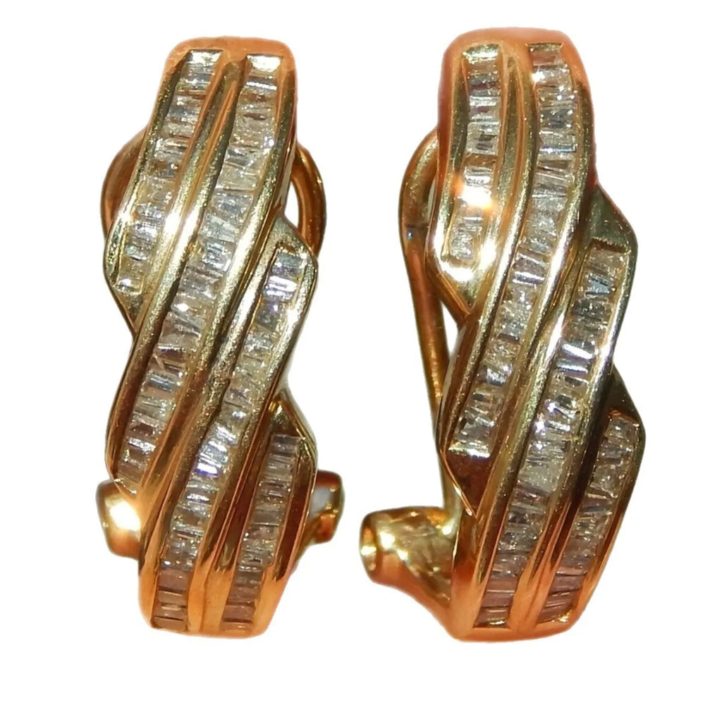Geometric retro fashion earrings with circular elements in gold-coloured copper