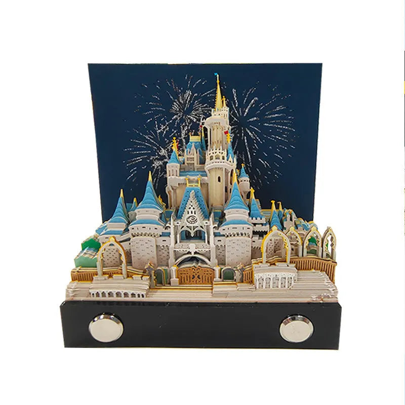 3D sticky note paper carving notepad with tear-off pages and decorative ornament design