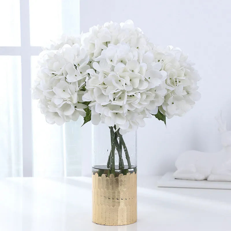 Simulated pincushion filming prop in white silk flower decoration, 43cm height