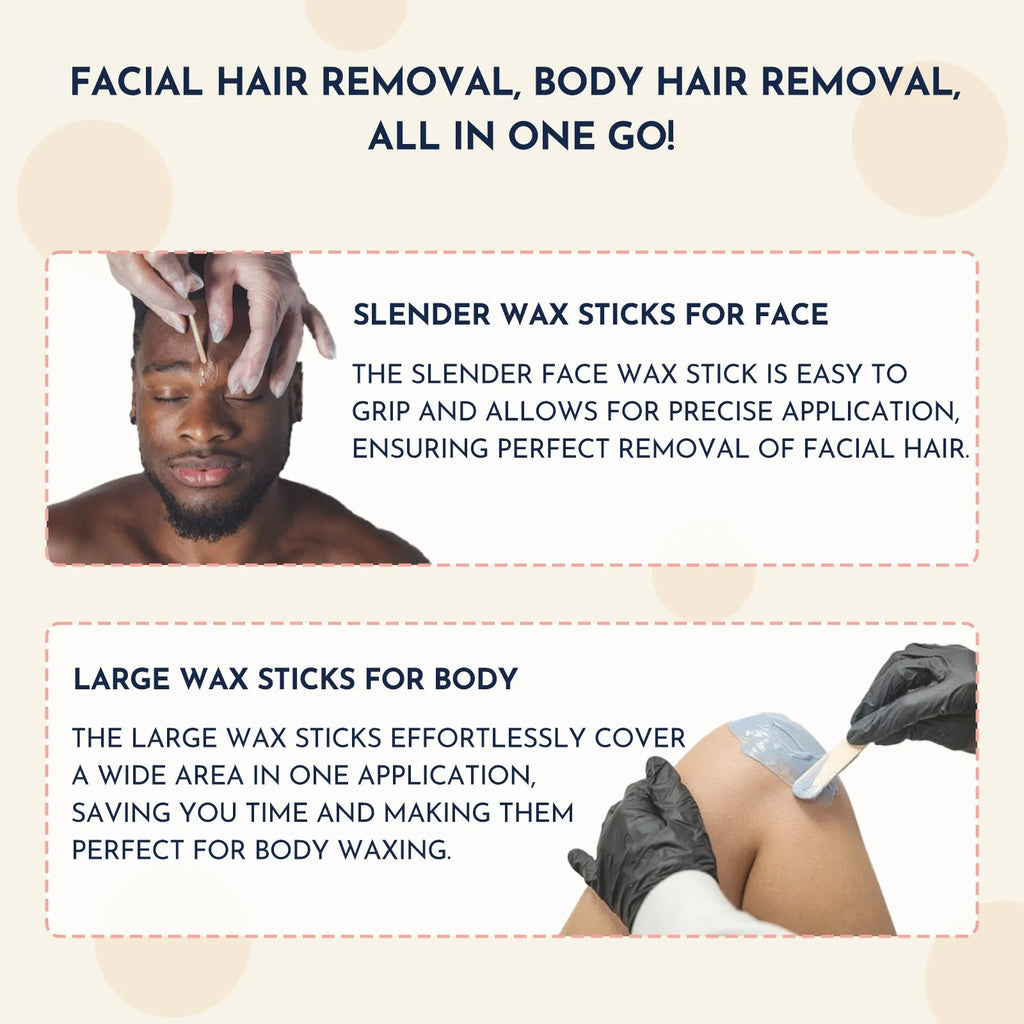 27-piece hair removal wax kit with wax machine, four coloured wax beads, and dual facial and body wax sticks