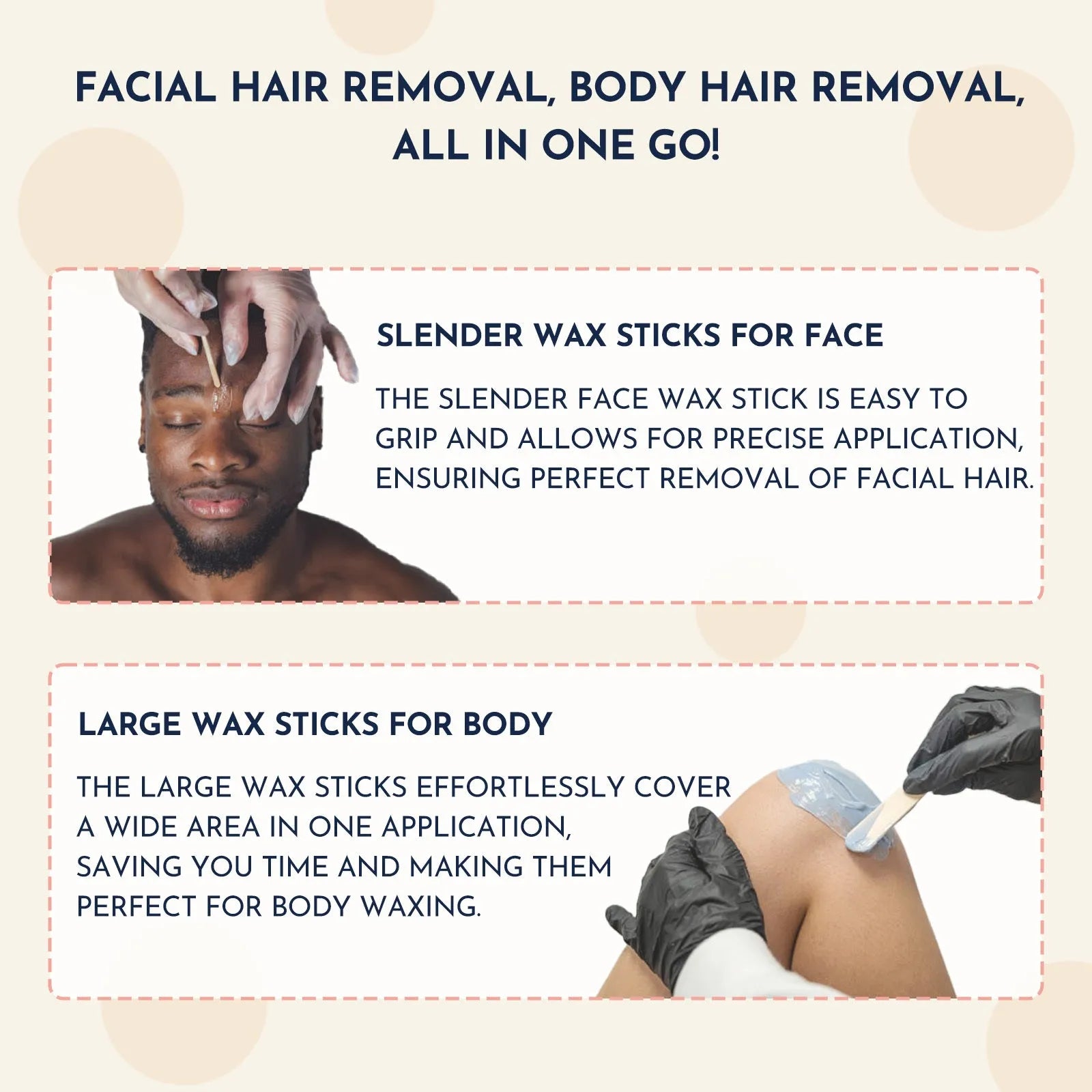 27-piece hair removal wax kit with wax machine, four coloured wax beads, and dual facial and body wax sticks
