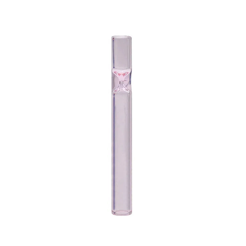 Transparent glass telescopic smoking pipe with straight suction nozzle