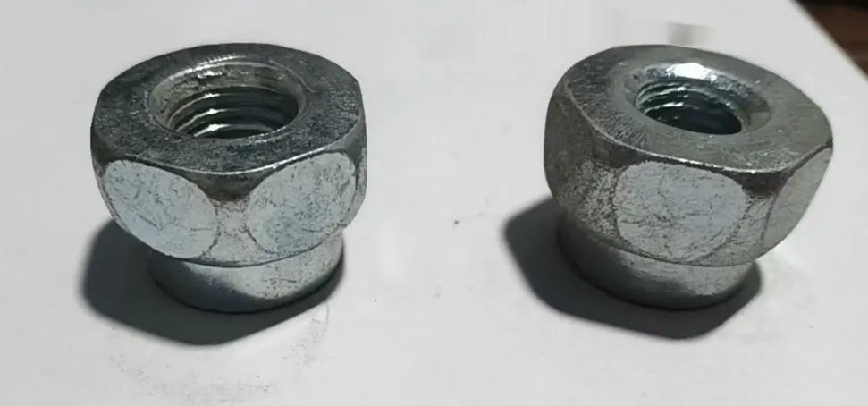 Ouma aluminium screw mower head attachment showing thread options for garden tools