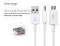 Black Android Micro USB data cable with 1 metre length for charging and data transfer