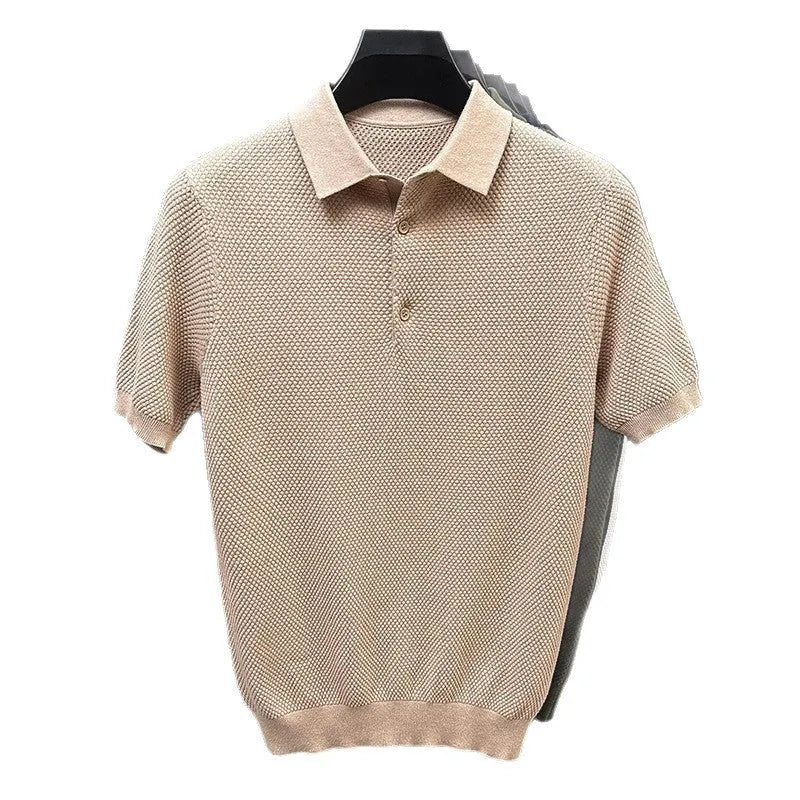 Men's loose fit cotton short sleeve sweater in multiple colours on size chart
