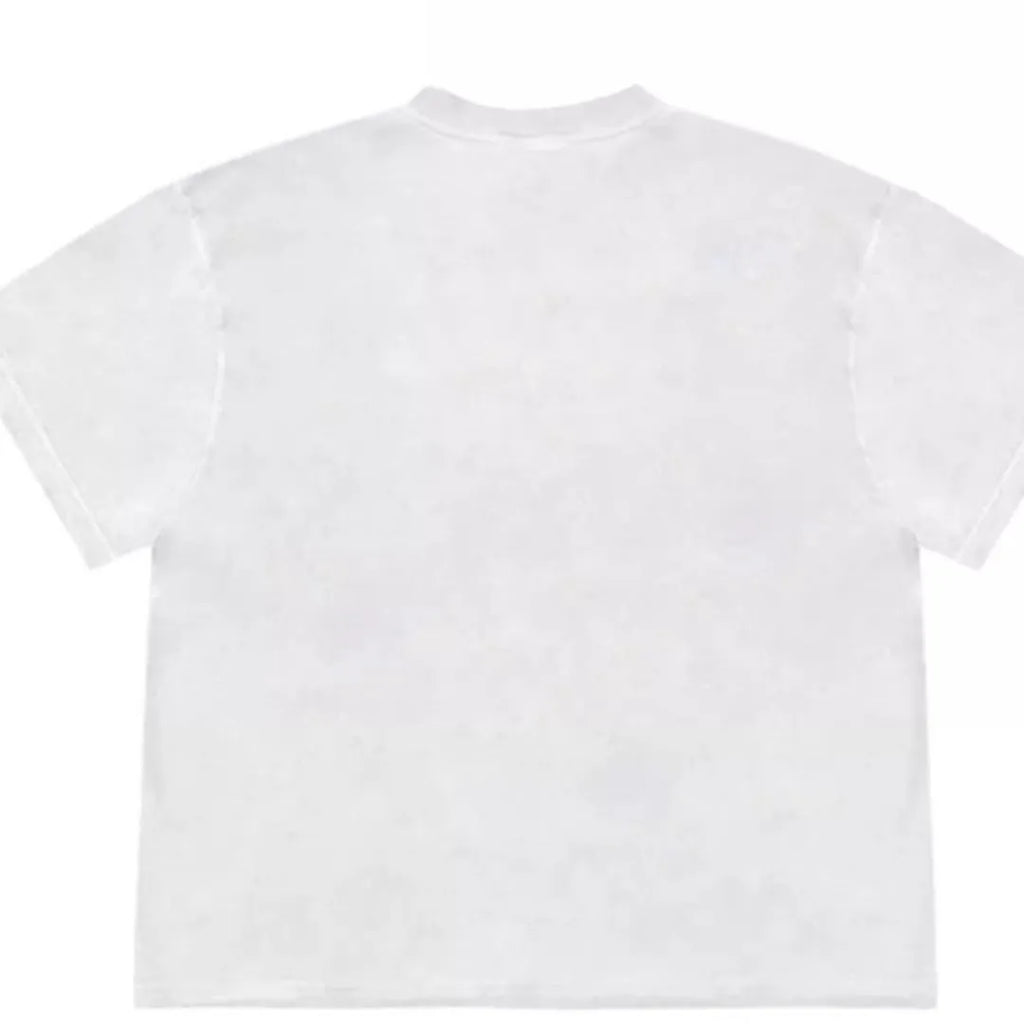 Blueberry fruit patchwork pattern t-shirt in ice oxygen cotton fabric with loose fit and short sleeves