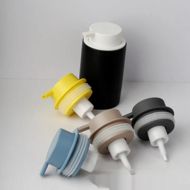 Facial cleanser foam hand push pump with large head in ABS plastic construction