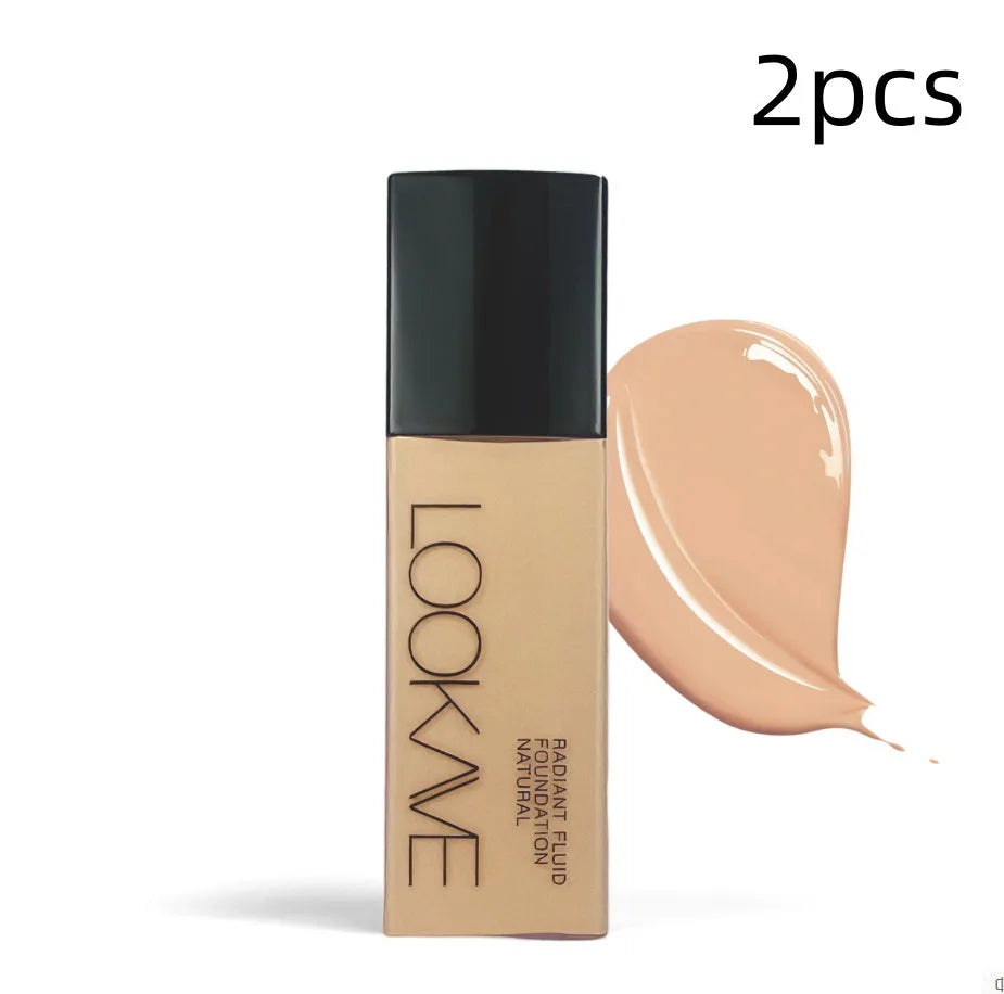 LOOKAVE Matte Liquid Foundation bottle in Ivory White shade, 21c net content.