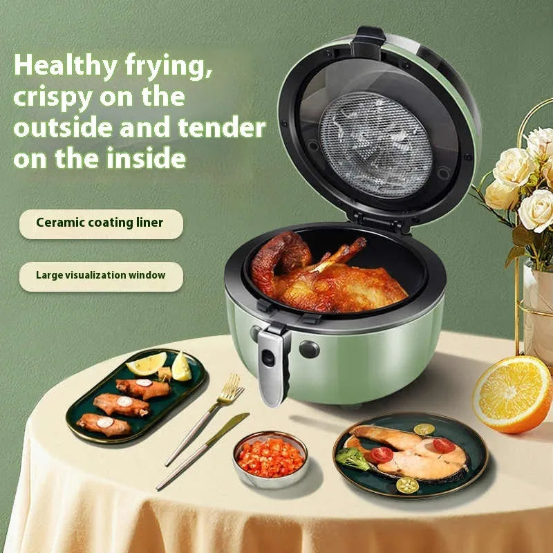 8 litre air fryer oven with viewing window and mechanical button controls