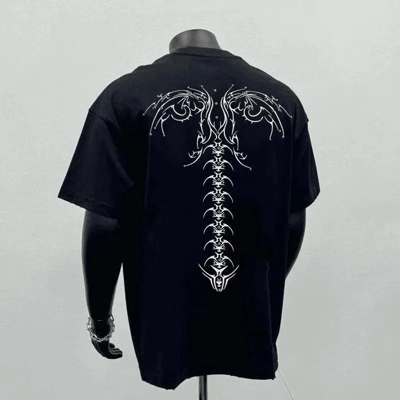 Men's loose fit pure cotton short sleeve shirt in white and black colours
