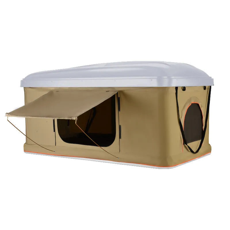 Hard shell folding roof tent 210x130x28cm aluminium alloy double tent for self-driving camping camouflage style
