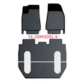 Rubber car floor mat for Tesla vehicles with TPE footrest section