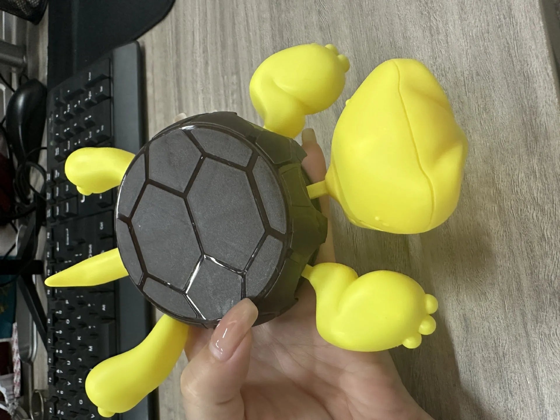ABS turtle coaster with reptile design in light green colour for heat insulation under hot drinks