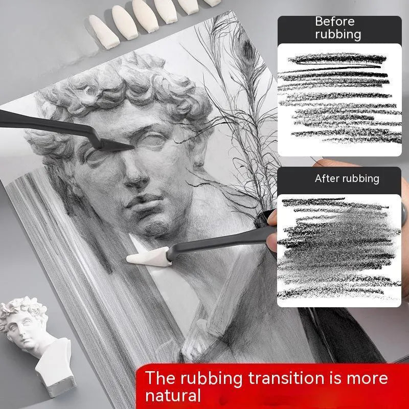 Bright R20212 coloured plastic fluorescent pen eraser smear tip sketch rubbing knife for artwork