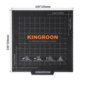Three sizes of magnetic 3D printing platform film with anti-warping edge, 180mm, 235mm, and 310mm square sheets