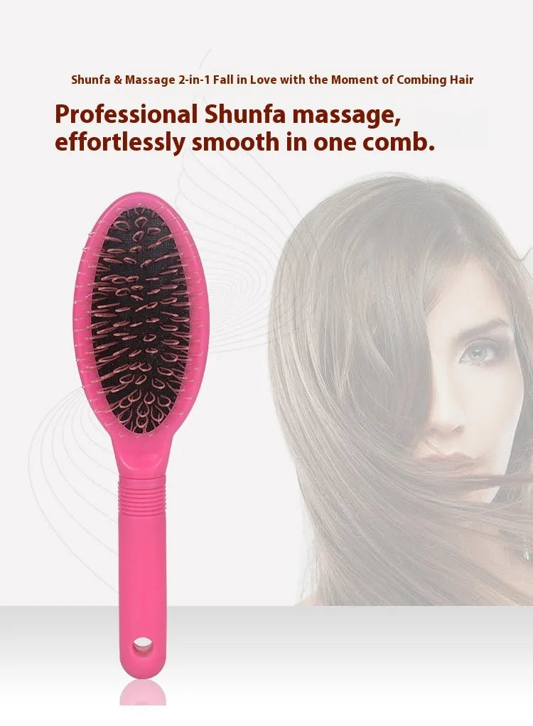 Black ring tooth plastic comb for hair extensions with 22cm length