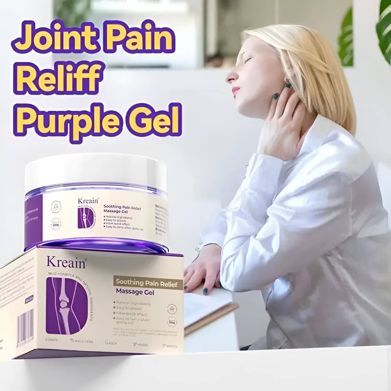 100g container of Joint Pain Care Gel for temporary muscle and joint discomfort relief