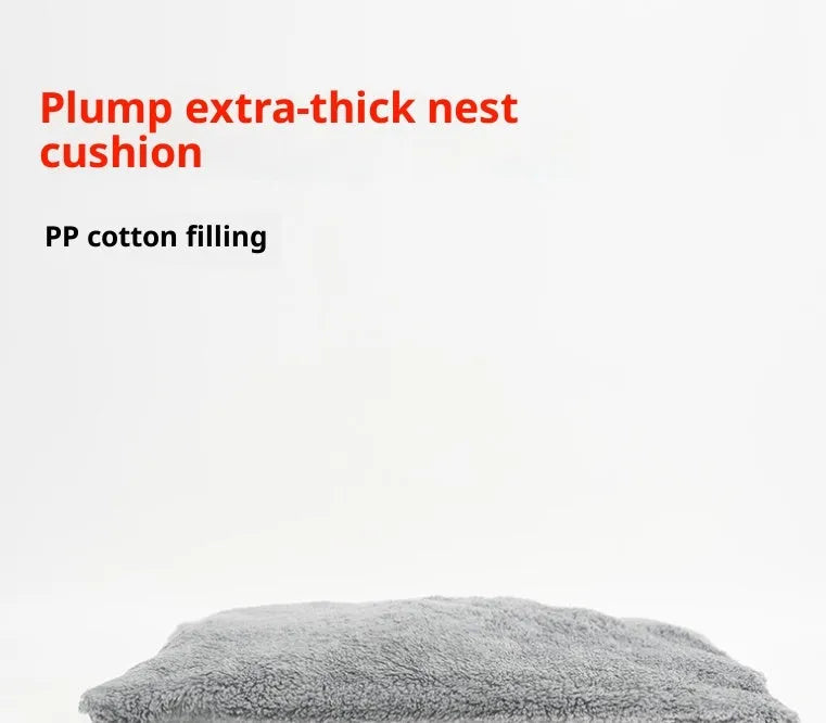 Small dog rabbit doghouse cathouse winter warm house type PP cotton bowknot design brown bear nest for cats