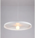 Aluminium alloy restaurant chandelier in black or white with three diameter size options