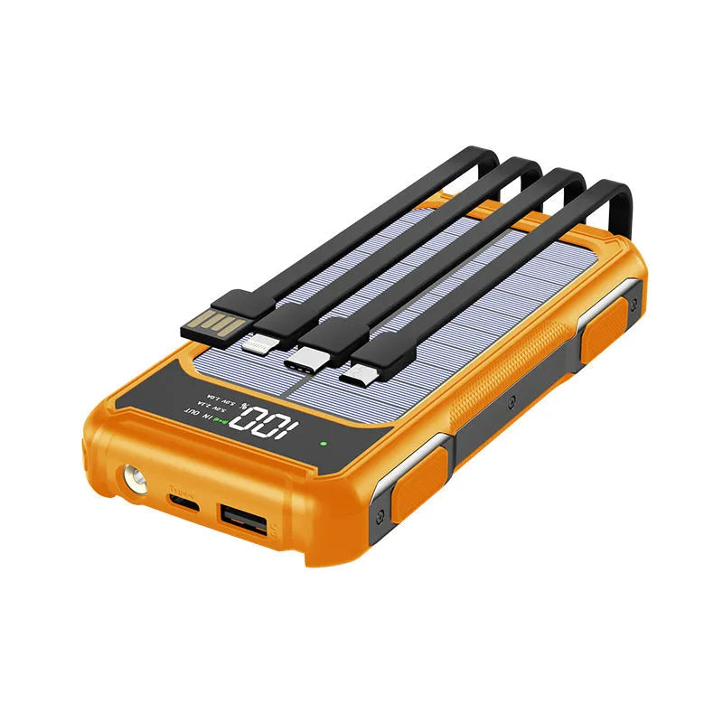 Military grade large capacity mobile power bank in black, green, or orange colour options
