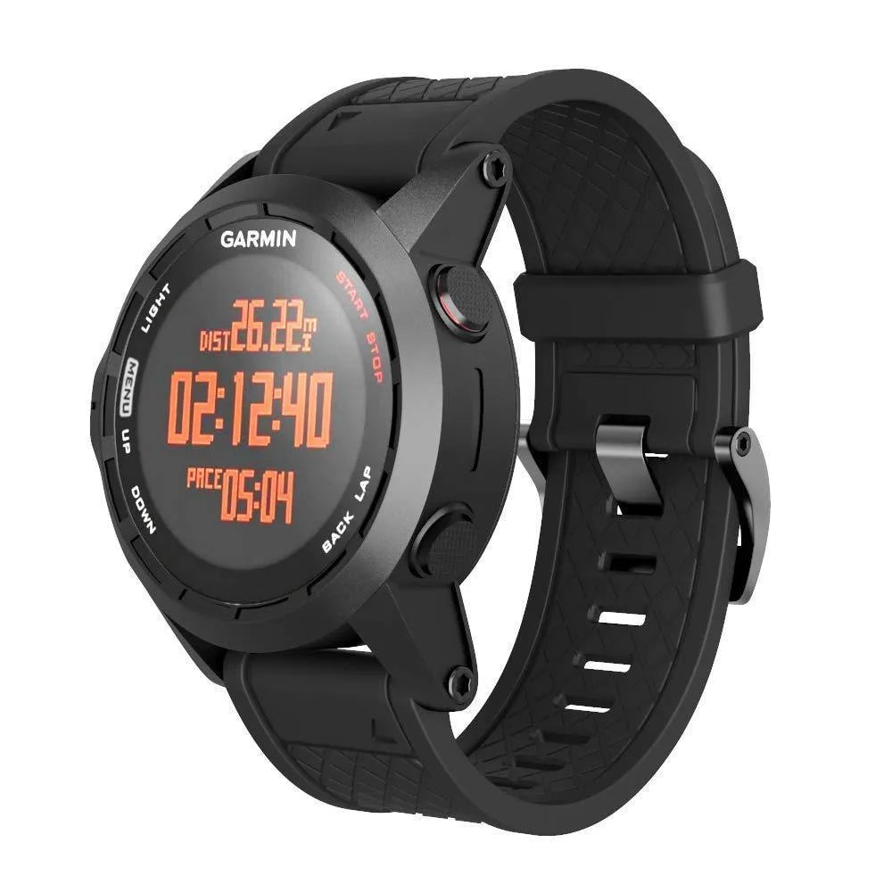 Jiaming 26mm silicone sports watch strap with stainless steel buttons in multiple colour options