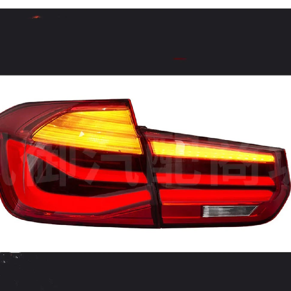 BMW 3 Series tail light assembly with LED streamer running lights in red or smoked black colour