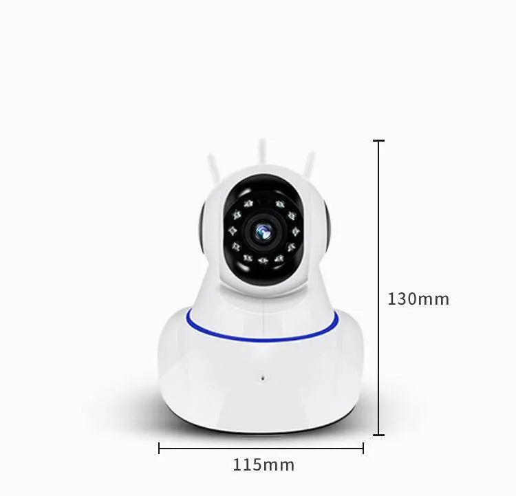 White dome security camera with 2 million pixel resolution for indoor and outdoor wireless surveillance