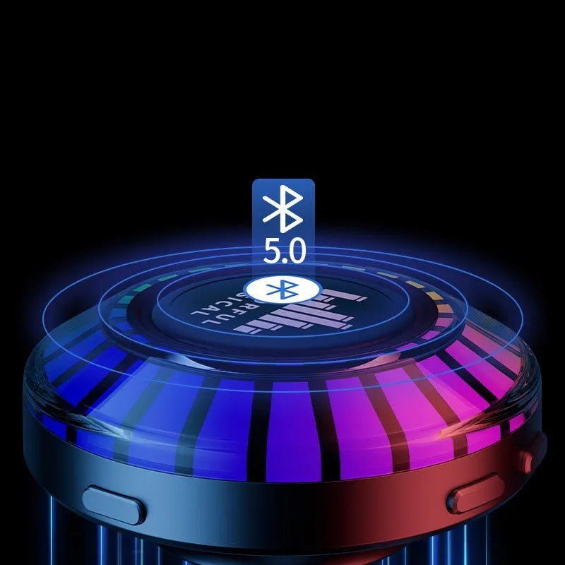 Voice control Bluetooth LED atmosphere light with polar light effect and stereo sound