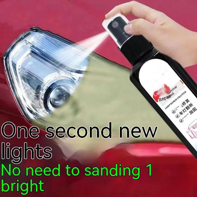 100ml bottle of car headlight restoration liquid for cloudy plastic lenses