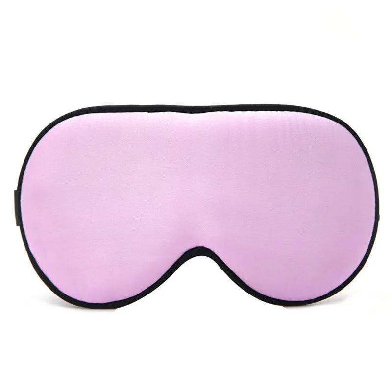 Double-sided Mulberry silk eye mask in a selection of colours including black, wine red, and ivory white.